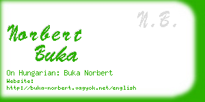 norbert buka business card